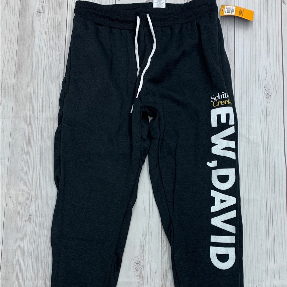 COPY - Schitts Creek Ew, David Jogger Sweatpants Size Medium Black